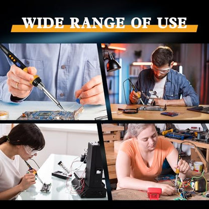 Orange 80W Adjustable Temperature Soldering Iron Kit