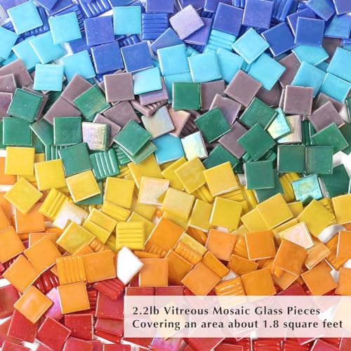 Vitreous Mosaic Tiles for Crafts Bulk (2.2 pound(s))