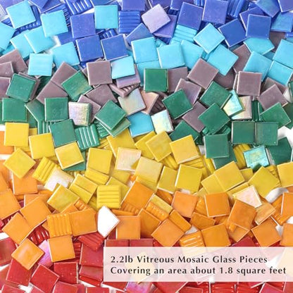 Vitreous Mosaic Tiles for Crafts Bulk (2.2 pound(s))