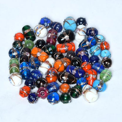 2 3 LB Assorted Glass Wedding Cake Beads for Jewellery Making (150 Count)