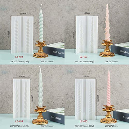 8 Piece Spiral Candle Molds