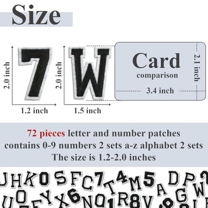 Letter and Number Iron On Patches (72 Count)