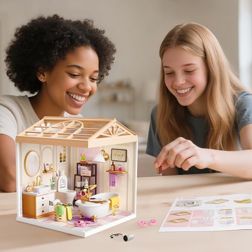 Cozy Bathroom DIY Miniature House Kit for Adults