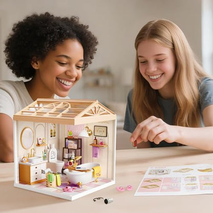 Cozy Bathroom DIY Miniature House Kit for Adults