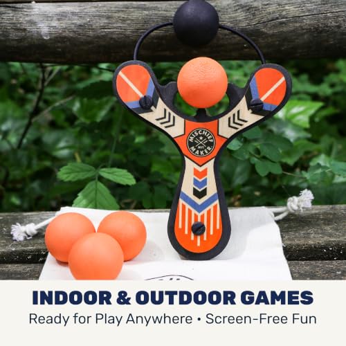 Mischief Maker® Wooden Slingshot for Kids with Soft Foam Balls (4 Count)