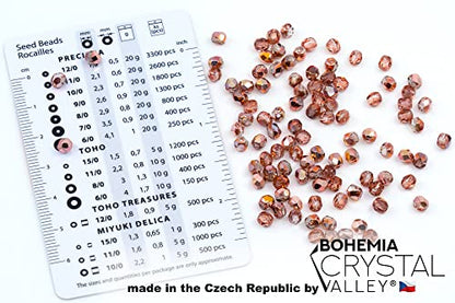 100 pcs of Faceted Fire Polished Pressed Czech Glass Beads 4mm (100 Count)