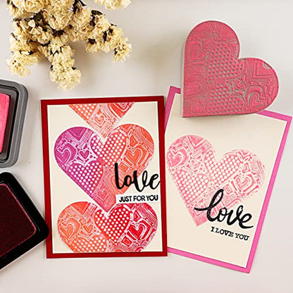 4 Pcs Heart Cut Stamping Foam Grey Moldable Foam Stamps Plastic Dry Foam Stamp Pad Cut and Dry Foam Stamping Foam Block for Sculpture (4 Count)