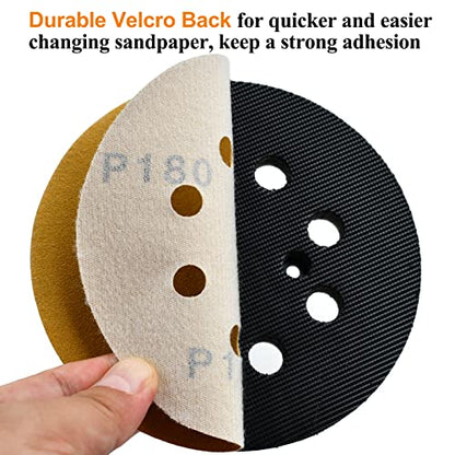 5-Inch 8-Hole Hook and Loop Sanding Discs 180-Grit, 100-Pack (100 Count)