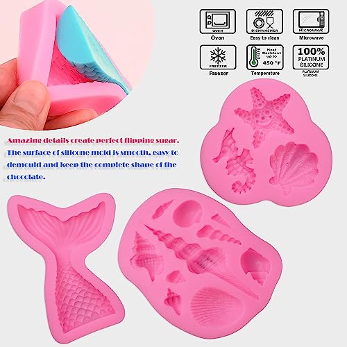 Mermaid Theme Silicone Fondant Mold