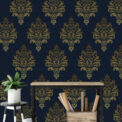 Damask Stencil Wall Stencils for Painting Large Pattern 12" (10 Count)