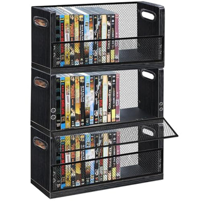 PUTNATRURE DVD CD Storage Rack 3 Pack (3 Count)