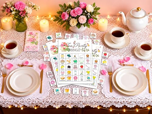 Tea Party Bingo Cards