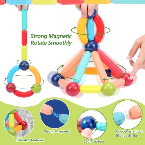 Magnetic Building Blocks for Toddlers (42 Count)