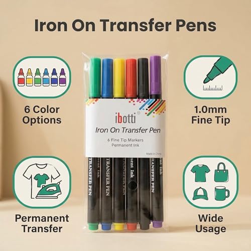 Iron On Transfer Pens (6 Count)