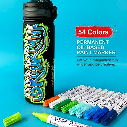 Oil Based Paint Markers 54 Colors (54 Count)