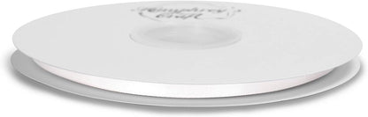 Humphrey's Craft 1/4 Inch White Double Faced Satin Ribbon - 50 Yards Variety of Color for Crafts Gift Wrapping DIY Bows Bouquet Decoration Sewing Christmas Tree Wedding and Invitation Card. - Crafty Corner