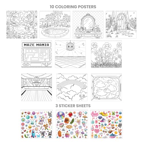 Chill Axolotl Coloring & Collage Activity Set