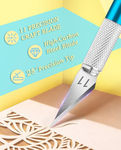 Precision Hobby Knife Set with 20#11 Blades (20 Count)