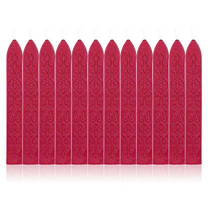 12Pcs Sealing Wax Sticks with Wicks for Wax Seal Stamp (12 Count)