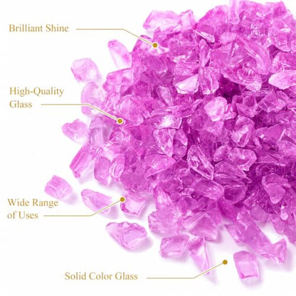 Purple Crushed Glass for Resin Art & Crafts (24 Ounce)
