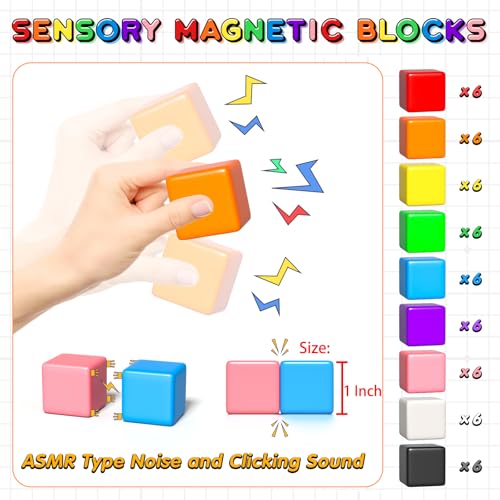 54 PCS Magnetic Blocks (54 Count)