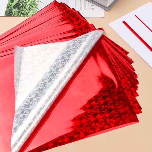 50 Sheets Red Gemstone Toner Reactive Foil