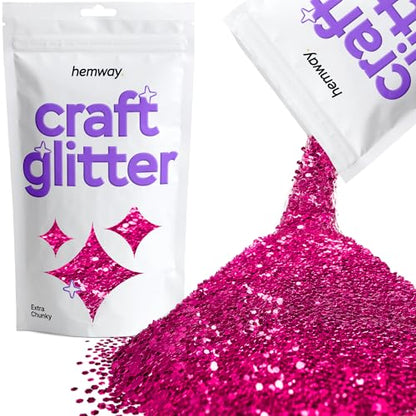 Craft Glitter Dark Rose Pink 100g Extra Chunky Glitter (3.5 Ounce)