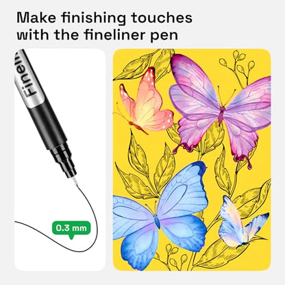 12 Watercolor Markers with Flexible Paint Brush Pens for Pros & Beginners (12 Count)