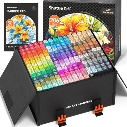 206 Colors Alcohol Markers (204 Count)