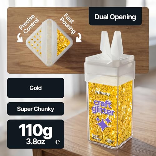 Craft Glitter Shaker Gold 110g Super Chunky (3.9 Ounce)
