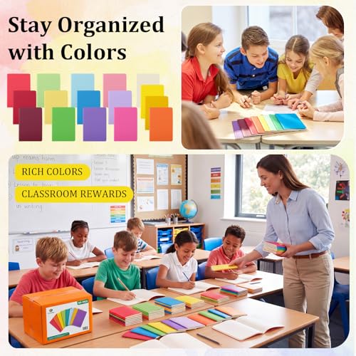 100 Pack A5 Composition Notebooks Bulk 5"x8" Notebooks Vivid Color (100 Count)