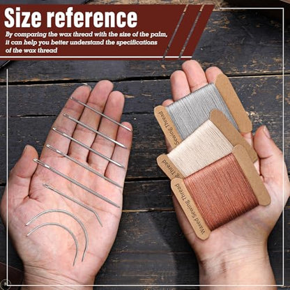 Waxed Thread 0.55mm Leather Waxed Thread Upholstery Repair Kit (104 Count)