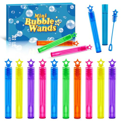 36 Pcs Mini Bubble Wands for Party Favors & Classroom Prizes (36 Count)