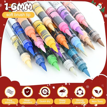 12 Colors Acrylic Paint Markers Set (12 Count)