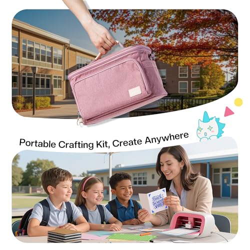 Vinyl Cutter Machine Cardstock Creator Bundle with Carrying Case