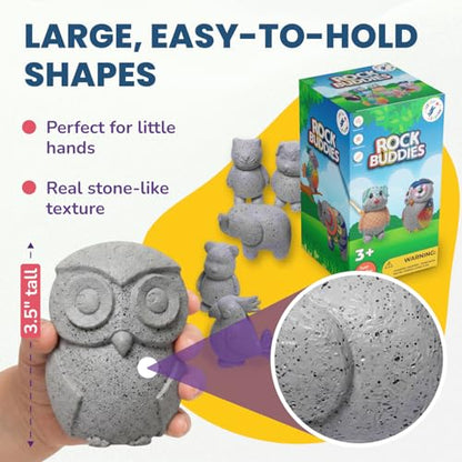 Rock Buddies DIY Resin Shaped Stone Like Material Animal Figures
