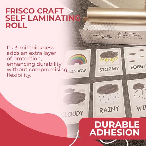 Transparent Glossy Self Adhesive Laminating Roll 24" x 30 ft