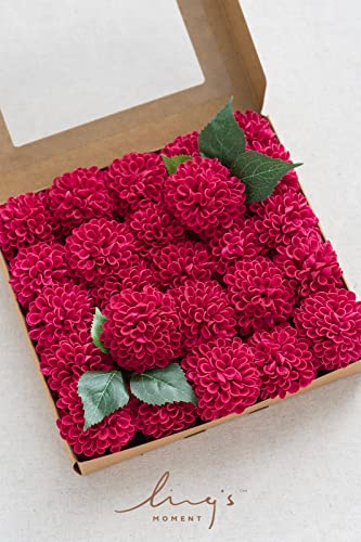 Hot Pink Fuchsia Artificial Dahlias (25 Count)