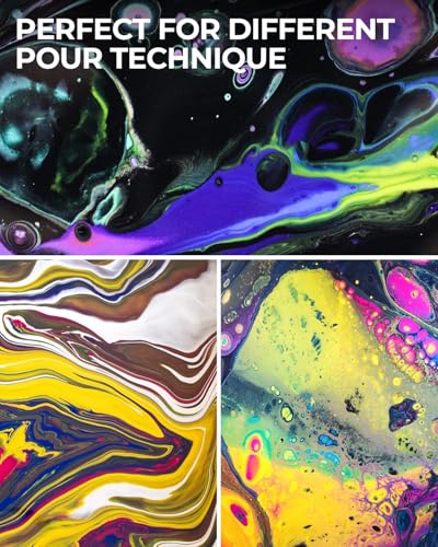 8 Colors Large Bulk Acrylic Pour Paint Set (270.4 Fl Oz)