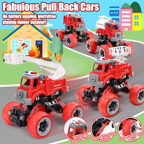 Fire Trucks Toddlers 3 (4 Count)