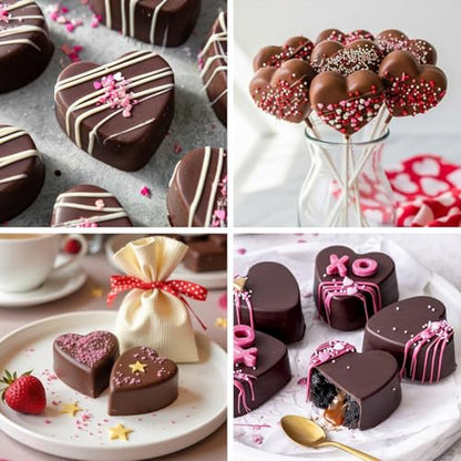 2 Pack 8 Cavity 2.7″ Heart Chocolate Molds Silicone (2 Count)