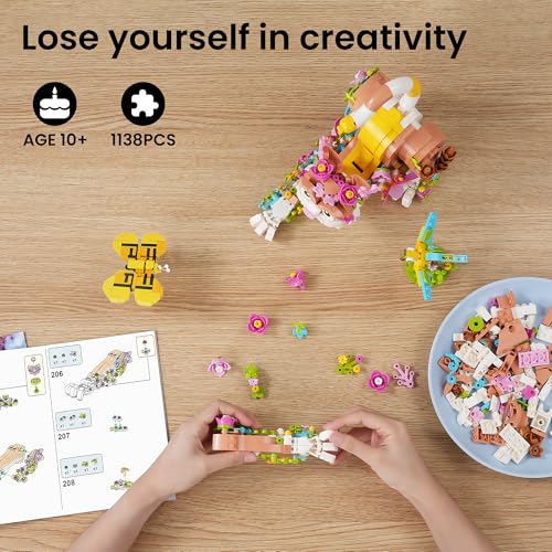 Cat and Flower Building Toy Set for Girl 10+
