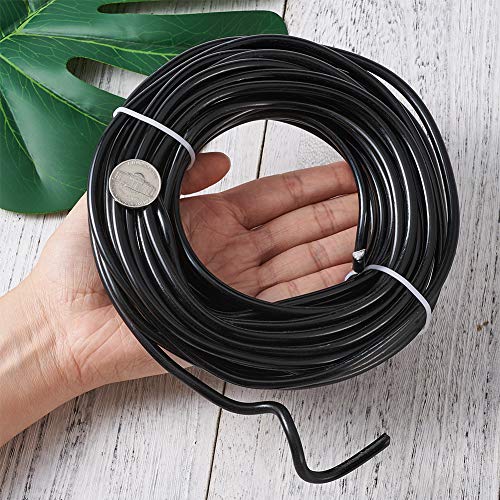 32.8 Feet 5mm Black Aluminum Wire Bendable Metal Craft Wire for Beading Sculpting Jewelry Making (32.8 Foot)
