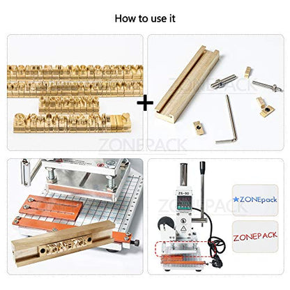 Copper Brass Stamping Flexible Alphabet Number Symbol Character Stamp Mold Letter Positioning Plate DIY for Hot Foil Stamping Machine