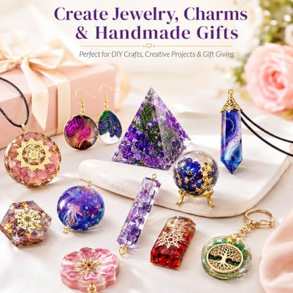 Resin Kit 3 Tier Storage Box Jewelry Making Kit with Molds (125 Count)