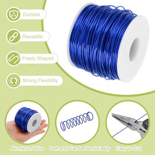 15 Gauge Anodized Aluminum Craft Wire Bendable Bonsai Training Wire 223 Feet 1.5mm for Sculpting Crafts Wreath Floral Beading Jewelry Making