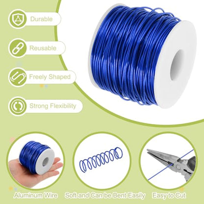15 Gauge Anodized Aluminum Craft Wire Bendable Bonsai Training Wire 223 Feet 1.5mm for Sculpting Crafts Wreath Floral Beading Jewelry Making