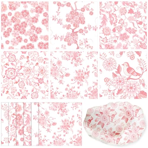 36 Pack 6 Style Pink Decoupage Chinoiserie Napkins (36 Count)