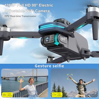 Remote Control FPV Drone with 1080P Camera for Kids and Adults Beginners