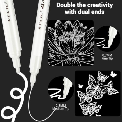 Acrylic White Paint Pens (8 Count)